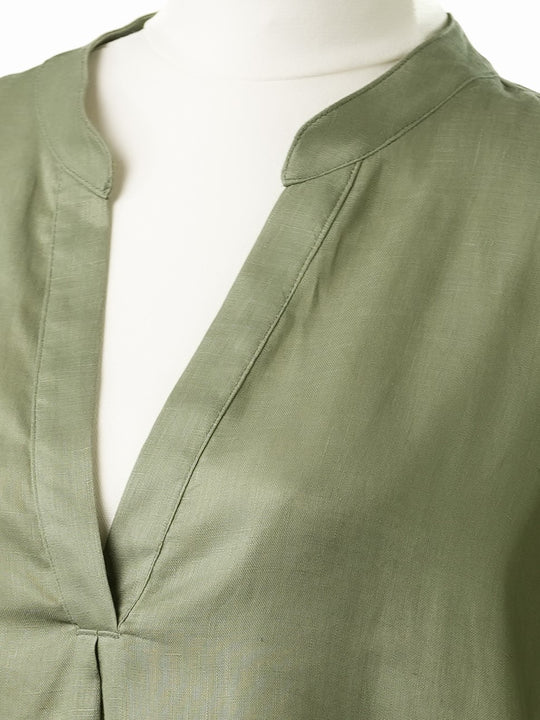 Linen Sleep Shirt in Sage