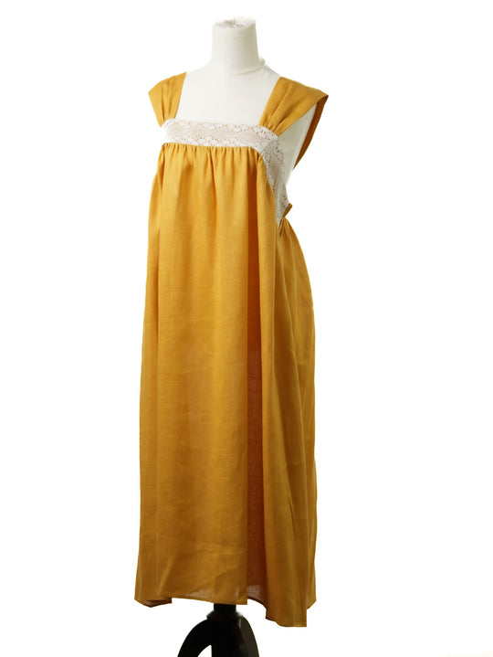 Lace Nightdress in Tumeric