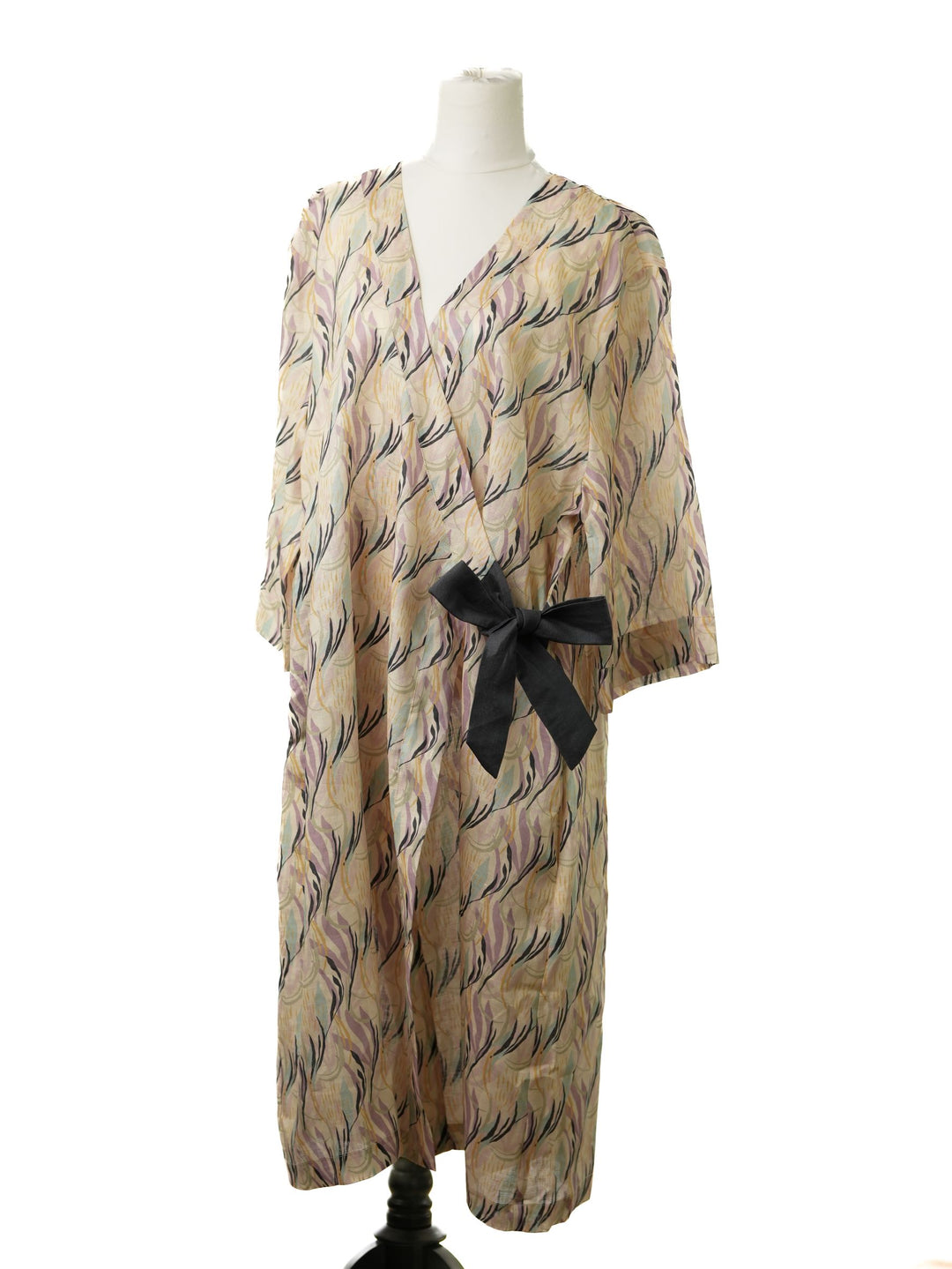 Side Tie Robe in Leaves