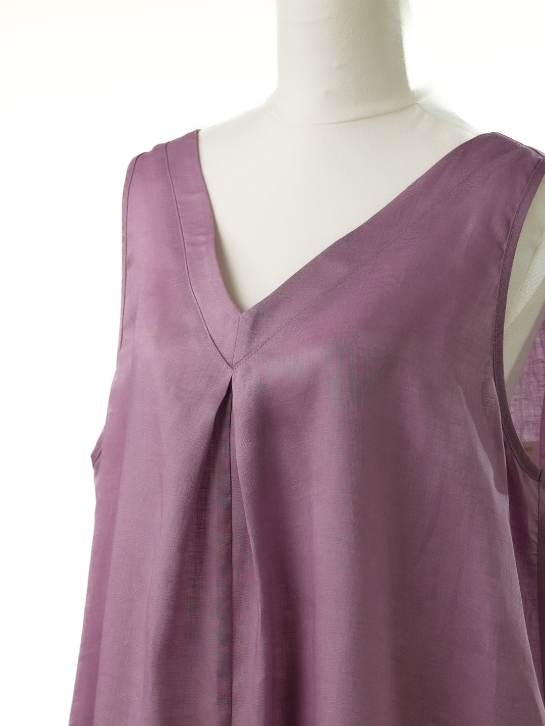 V-Neck Linen Nightdress in Iris